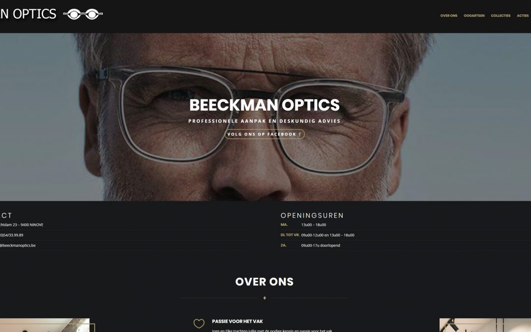 Vernieuwde site voor Beeckman Optics